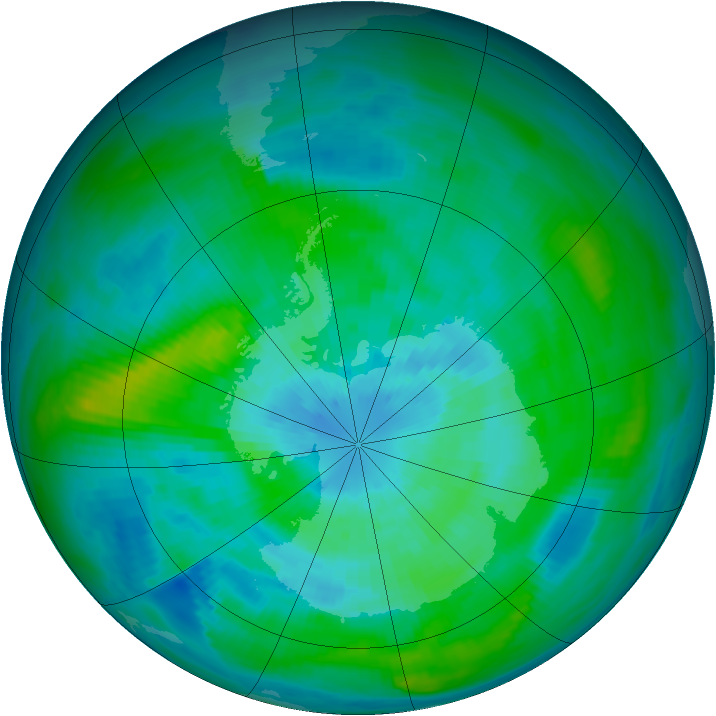 Antarctic ozone map for 18 March 1979